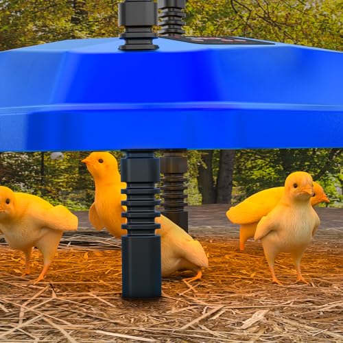 Chick Brooder Heating Plate, Brooder Heater for Chicks, Adjustable Temperature Height Adjustable Brooding Heater, Brooder Heat Plate Warmer for Baby Chick Duckling (Blue) - color: Blue