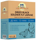 10lb Dried Black Soldier Fly Larvae for Chickens,More Ca Than Mealworms | Treats for wild birds,laying hens,blue birds - size: 10 Pound (Pack of 1)