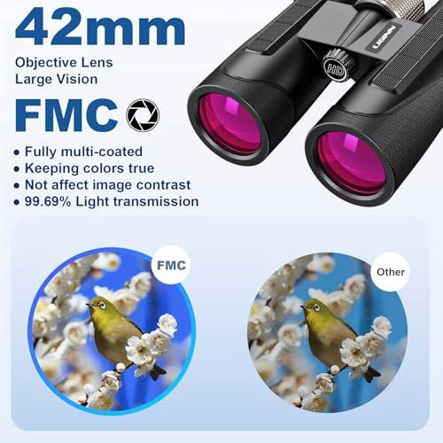 12x42 UHD High Powered Binoculars for Adults (12X42)