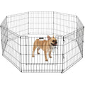 Puppy Playpen - Foldable Metal Exercise Enclosure with Eight 24-Inch Panels - Indoor/Outdoor Fence for Dogs, Cats, or Small Animals by PETMAKER - size: 24" X 24"