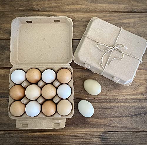 Vintage Egg Cartons for 12 Large Eggs – Classic 3x4 Layout – Durable Recycled Cardboard – Farmhouse Style – Eco-Friendly Packaging - Tan 25 Pack - color: Tan, size: 25