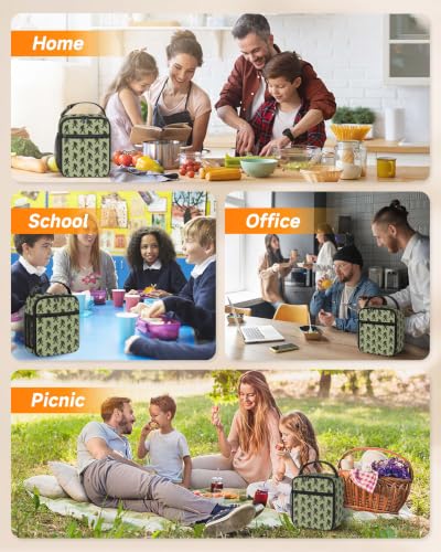 Bigfoot Kids Lunch Box Boys Men Insulated Lunch Bag, Sasquatch Gifts | Reusable Lunchbox, Cooler Tote Bag, Mesh Side Pocket, Easy to Clean, Waterproof Leak-Proof Lining for School Office Picnic - color: Big Foot