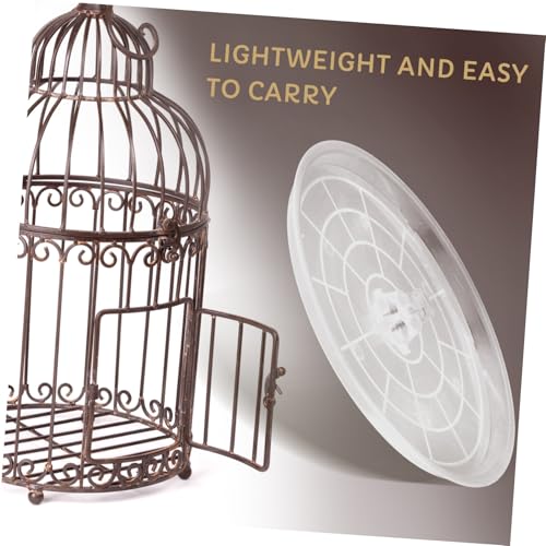 BESPORTBLE 2Pcs Bird Cage Trays Replacement for Parakeet Parrot Easy Clean Litter Plates Lightweight Cage Accessories for Maintaining Observation