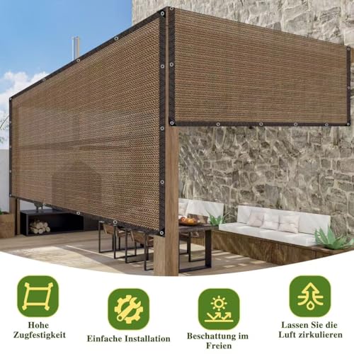 Shade Cloth for Garden,80% Mesh Tarp with Grommets Shade Cloth for Greenhouse,Patio,Vegetables,Plants Cover and Chicken Coops,Coffee Shade Net for Outdoor Garden - size: 3×6FT