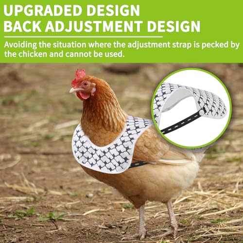 Chicken Saddle for Hens, 3 Pack Chicken Apron with Elastic Straps, Breathable & Washable Feather Protection Vest for Broody Hens or Molting, Easy to Clean (Cloud) - color: Cloud