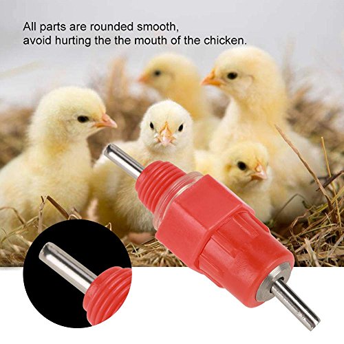 50Pcs Chicken Nipple Feeder, Automatic Chicken Waterer Nipple Drinker Feeders, Water Drinker Duck Hen Poultry Drinker, Fowl Drinker Kit for Chicken Quail Duck