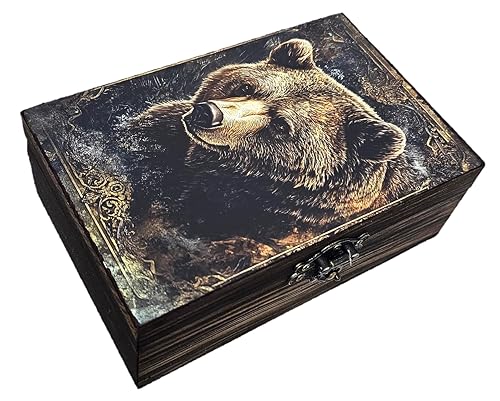 RK Collections Bear Trinket Box. Animal Trinket Box for Gift. Trinket case Holder (6.5 x 4.25 x 2.25 inches) - style: Bear