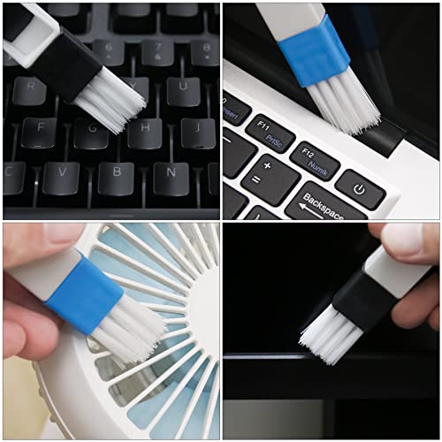 Window Track & Gap Cleaning Brush Set, 5 Pack Crevice and Groove Cleaner with 2 in 1 Brush and Mini Dustpan for Door Gaps, Blinds, Sliding Tracks and Kitchen Corners