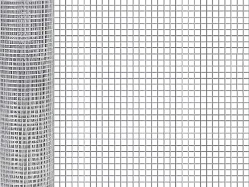 Hardware Cloth 48in x100ft 1 Inch Galvanized, Chicken Rabbit Snake Cage Fence Mesh Roll,Garden Plant Welded Metal Wire Fence,Poultry Animal Netting Cage Screen.