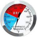 2 Inch Grill Temperature Gauge BBQ Thermometer for Charcoal Grill or Smoker | BBQ Grill Thermometer Gauge Replacement with 2.5 Inch Probe Reads 100-550F for Smoker Grill Wood Charcoal Pit Temp