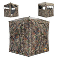 360 Degree See Through Hunting Blind, Pop Up Ground Blind | 2-3 Person & 3-4 Person Hunting Blind for Hunting Deer and Turkey, with Diamond-Shaped Door, Mud Flap and Portable Carry Bag - style: 1-2 Person 270°