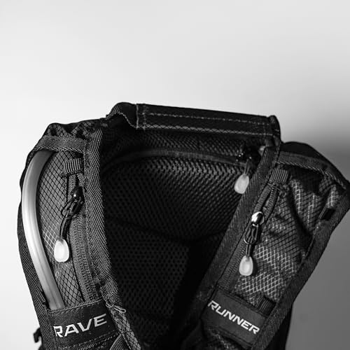 RAVERUNNER® Anti-Theft Hydration Backpack | Festival Approved Rave Backpack for Concert Goers, Leak-Free Festival Water Backpack for EDC, Rave Hydration Pack - color: Black