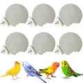 PINVNBY 6 PCS Bird Perch Parrot Beak Grinding Stone Calcium Mineral Parrot Perch Foot Claws Trimmer Chewing Toy Bird Cage Accessories for Small Medium Budgie Cockatiel Conure Lovebird (Lune)