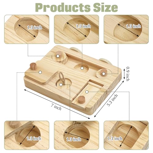 BNOSDM Wooden Bird Foraging Toys with Enrichment Puzzle for Training & Chewing Natural Wood Stand Platform Feeder Cage Accessoriesfor Small and Medium Parrots, Parakeets, Cockatiels, Sun Conures - color: 1 Pcs Bird Puzzle Toy