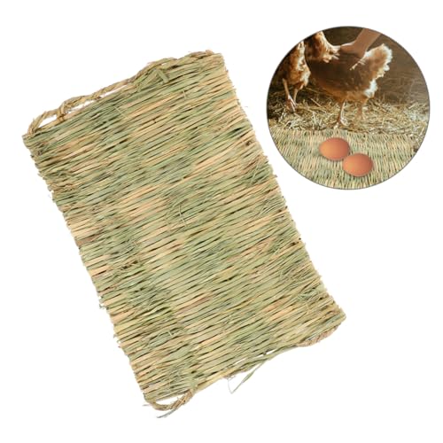 BESPORTBLE Chicken Nesting Pad Straw Mat Poultry Nest Box Liner Chicken Coop Straw Woven Mat Natural Nesting Pads for Eggs