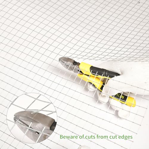 Hardware Cloth 1/2In 16inx50ft 19 GA Chicken Wire Fencing Roll | Double-Layer Hot-dip galvanized, welded wire mesh. For poultry netting, garden fencing, tree guards, animal enclosures. - size: 1/2inch 16inx50ft