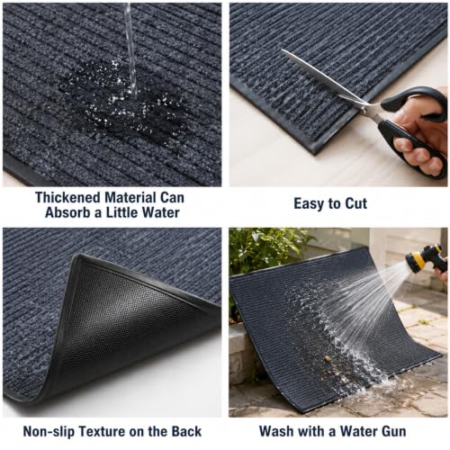 46" X 60" Mat for Under Dog Crate, Waterproof Dog Crate Mat | Non-Slip Kennel Mat, Under Crate Floor Protector, Absorbs Urine, Reusable, Rubber Dog Mat, Dog Playpen Mat - size: 46" X 60"