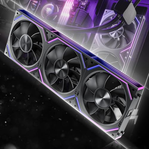 Asiahorse Dawn 120mm Case Fan, ARGB PWM 1850RPM/71CFM Airflow, Forward & Reverse Blade Design, Low Noise, Precision HDB Bearings High Performance RGB PC Fan Modular Connection - color: Black, size: 3-pack-Reverse blade