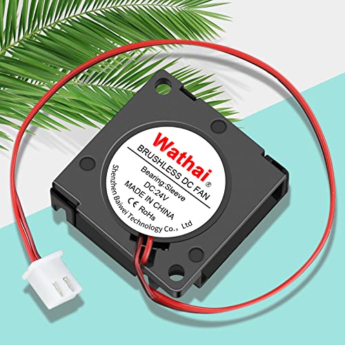 2Packs Wathai 30mm 24V Blower Fan Brushless Exhaust Fan 2pin 30 x 30 x 10mm | for DIY Cooling Single Board Computer, Custom Setu, Hotend - color: 30x10mm 24V