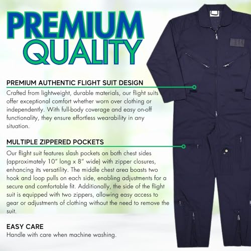 Air Force Flight Suits, US Military Type Coveralls, Uniform Overalls/Jumpsuits for Work - color: Khaki, size: X-Small