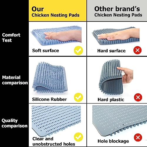 Washable Chicken Nesting Pads for Laying Eggs, Silicone Nesting Pads -4Pack - size: 4PCS
