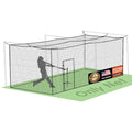 ORIENGEAR Baseball Batting Cage Nets, ONLY NET, 70'L/55'L/35'L/20'L Baseball and Softball Cage Netting, 1.88" #45 Mesh, Professional Fully Enclosed PE Hitting Cage Net with Door, Without Poles - size: 20*8*8