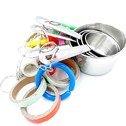 Stainless Steel Chewable Parrot Toys with Pullable Pots, Cardboard Rings - Durable Bird Toys for Medium and Large Parrots Amazons, Mini Macaws, African Greys, Cockatoos, Eclectus