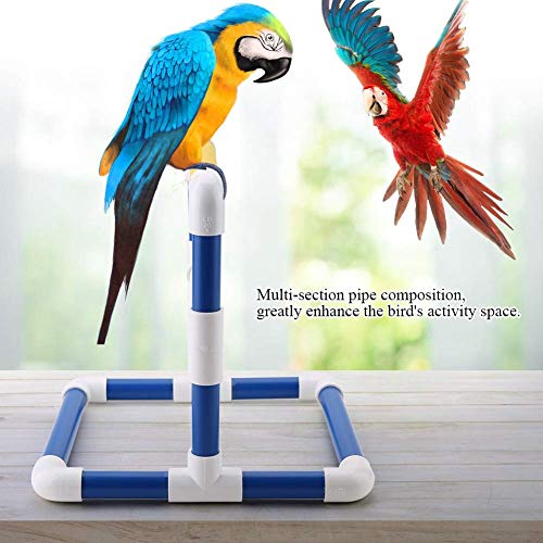 Bird Perch, Parrot Stand Perch Rack Bird Play Training Stands Parrots Shower Perches for Macaw Cockatoo African Grey Budgies Parakeet (PVC)
