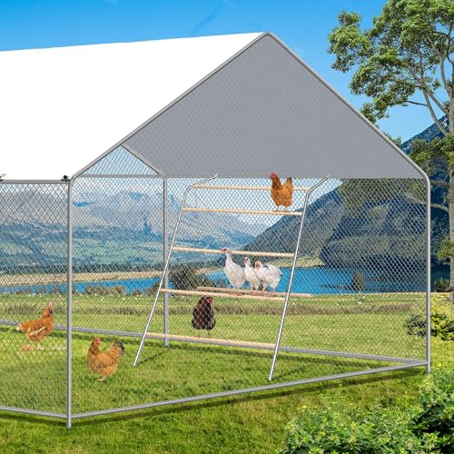 Large Chicken Roosting Bars with Swing (74.4"), Sturdy Metal Chicken Perch for Coop, Heavy Duty Jungle Gym Ladder for Hens, Entertainment Accessories & Toys for Backyard Poultry, Easy to Clean - size: 74.4in x 40.6in
