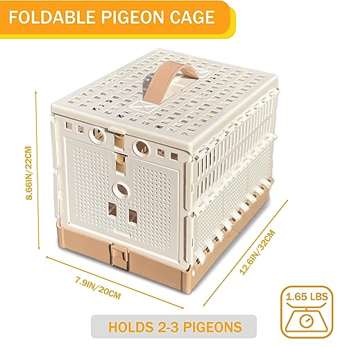 Folding Pigeon Cage Racing Pigeons Travel Cage Pairing Cage Plastic Two Doors Nest Box for Training and Release, Competition(S) - size: S