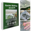 Garden Netting 10x33ft Ultra Fine Insect Netting Barrier Mesh for Plants | Netting for Garden Vegetables Fruits Flowers, Bird Netting Row Cover Raised Bed Protection Net, for Flying Insects & Bugs - size: 10'x33'