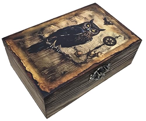 RK Collections Owl Trinket Box. Animal Trinket Box for Gift. Trinket case Holder (6.5 x 4.25 x 2.25 inches) - style: Owl
