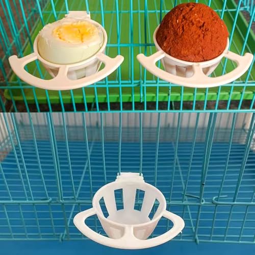 4 Pack Bird Egg Feeder Hanging Cage Protein Boiled Egg Holder Tray Bird Mineral Blocks Holder Food Bowl for Parrot Rock Ball Calcium Teeth Chew Toy Seat Ball Suet Dough Parakeet Cockatiel