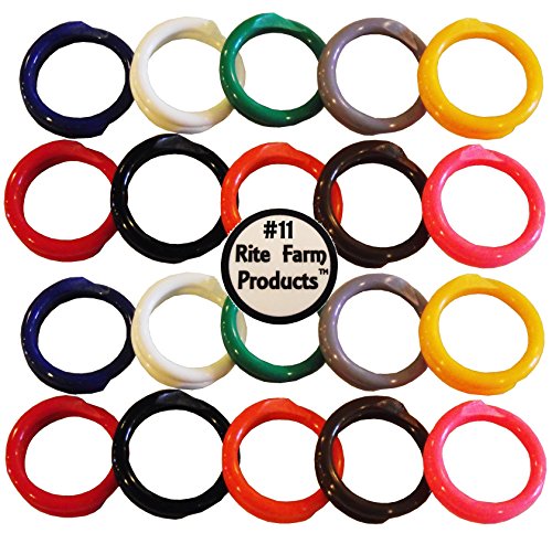 20 Multi Colored #11 Leg Bands 11/16" Chicken Poultry Chick Quail Pigeon Duck Goose
