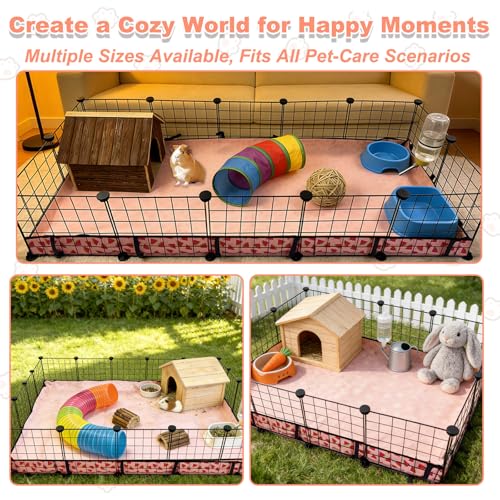 Waterproof Guinea Pig Cage Liners, Washable & Reusable Small Animal Cage Mat, for Rabbit, Hamster, Chinchilla, Hedgehog (Watermelon),C&C 48x72 inches - size: C&C 4x6(48x72 inches)