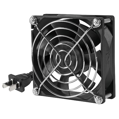 UMLIFE 2PACK EC Axial Fan 80mm x 25mm AC 110V 115V 120V 220V 240V High Speed Dual Ball Bearing for Desktop - color: 80x25mm