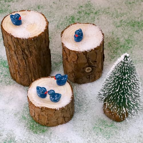 100 Pcs Mini Resin Ducks Tiny Ducks Miniature Duckies Bulk Figures for Garden Micro Landscape Home Prank Game Micro Landscape Aquarium Dollhouse Ornament DIY Handmade School (Dark Blue) - color: Dark Blue