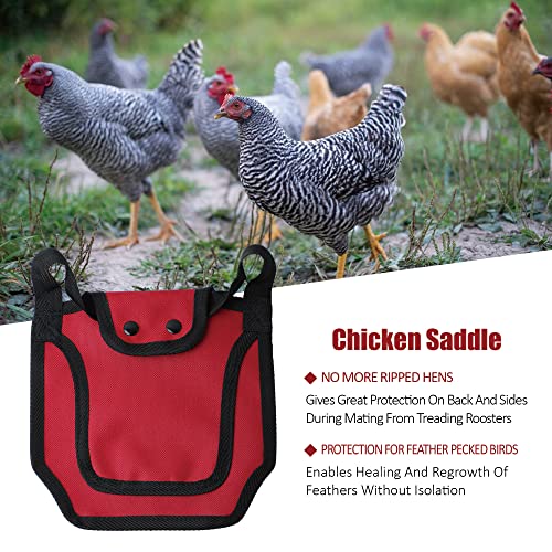 Chicken Saddle for Hens, 4 Pack Chicken Apron With Adjustable Strap, Protective Poultry Clothes for Chickens, Feather Protector for Back and Sides