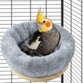 DBNESS Medium Bird Nest for Cage, Removable Plush Parrot Hammock Warm Resting Perch Platform for Budgies Cockatiel Conure Parakeet Hamster Washable Breeding Sleeping Lay Eggs Nesting (Grey, M) - size: M