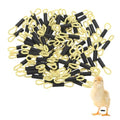 M METERXITY 100-Pack Adjustable Chick Leg Bands, 1.38" x 0.2" Polyester Chicken Leg Brace for Chicks/Ducks/Birds [Light Yellow] Poultry Leg Bands - color: Light Yellow