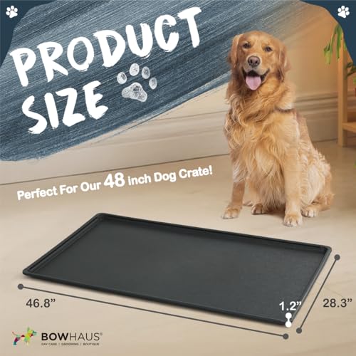 CAPHAUS 46.8" Replacement Tray for 48” Dog Crate, Durable, Multi-Purpose Plastic Bottom Pan for Pet Kennels, Easy to Clean & Install - color: Tray Only, size: Large