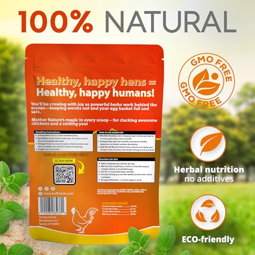 WormStop Natural Chicken Dewormer Powder – All-Natural Herbal Blend for Daily Wellness - Chicken Wormer is Safe for Eggs & All Ages - Garlic, Pumpkin Seed, Wormwood - USA (8 oz)