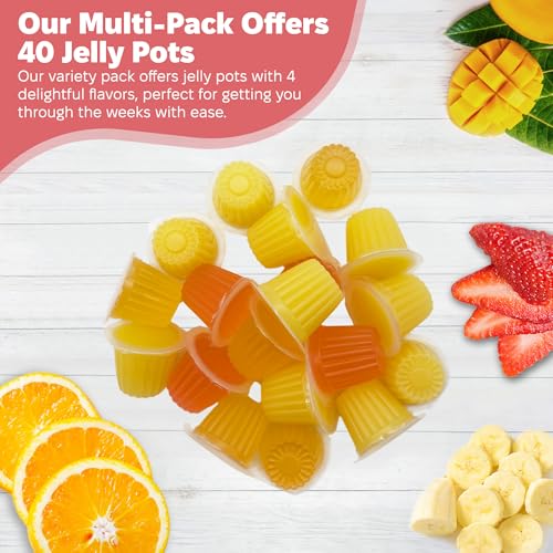 Snout and Shell Pet Jelly Pods Variety Pack - Nutritious Jelly Fruit Nectar Treats for Geckos, Sugar Gliders, Birds, Small Pets - Real Fruit Juice - 40 Cups