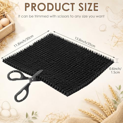 16 Pcs Washable Chicken Nesting Pads Bulk 11.8''x13.8'' Reusable Chicken Laying Pads for Coop Bedding Ultra Soft Artificial Nesting Box Pad for Pets, Garden Outdoor(Black) - color: Black