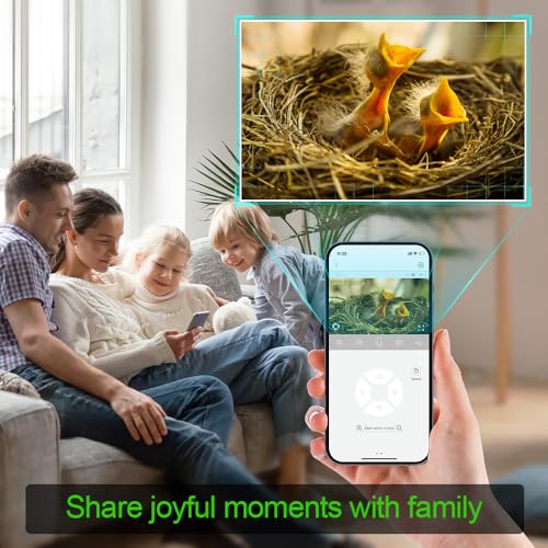 X32D Solar Powered Outdoor Wireless Birdhouse with WiFi Camera | Nesting & Hatching View, Motion Detection, SD Card, Cloud Storage, IR Night Vision, IP65, for Bluebird Swallow Wren Chickadee