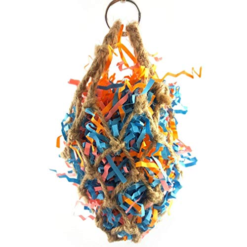Litewoo Bird Foraging Shredding Nest Chew Hanging Toy for African Grey Cockatoos Conure Parakeet Quaker Cockatiel Cage Accessories - color: Toy1