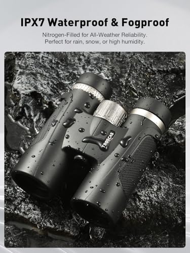 Dawn Series 10x42 Binoculars for Adults - Wide Field of View with Phone Adapter for Bird Watching, Hunting & Stargazing