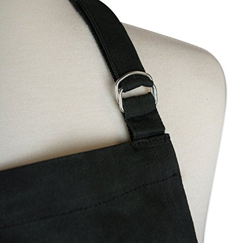 DII Everyday Basic Kitchen Collection - color: Black, size: Regular Size Chef Apron