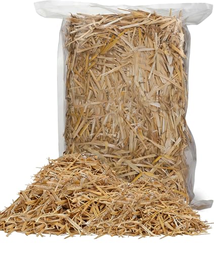 Natural Wheat Straw - Dry Clean Soft Bale for Stray Cats & Dogs Shelter, Chicken Coop Bedding, Garden Mulch & Weed Cover (2LB) - color: 2LB