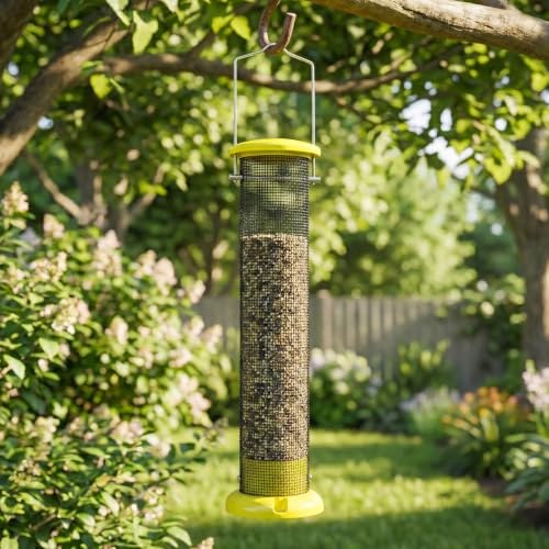 Woodlink NAWLNT Audubon Die Cast Aluminum Finch Screen Tube Wild Bird Feeder, 13-Inch,beige